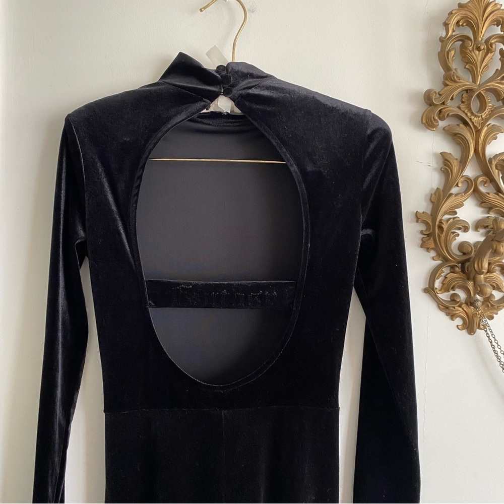 BLACK VELVET JUMPSUIT - Picture 4 of 10